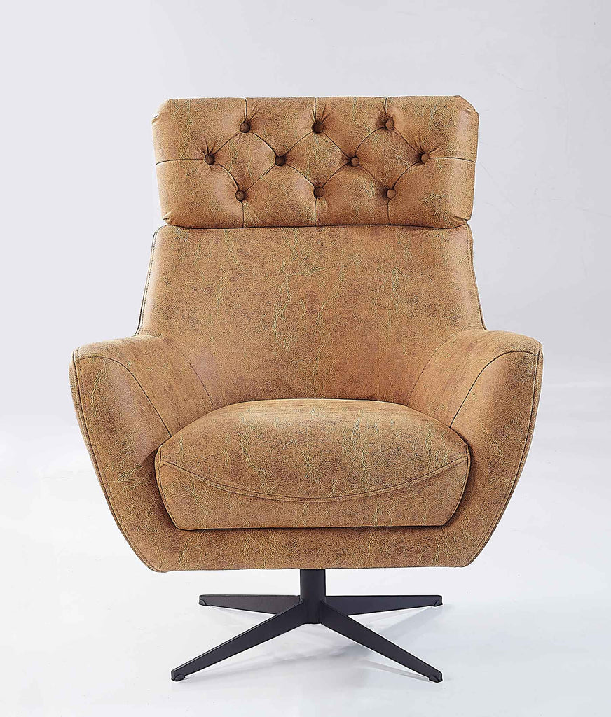 Piera Vegan Leather Armchair - Tan