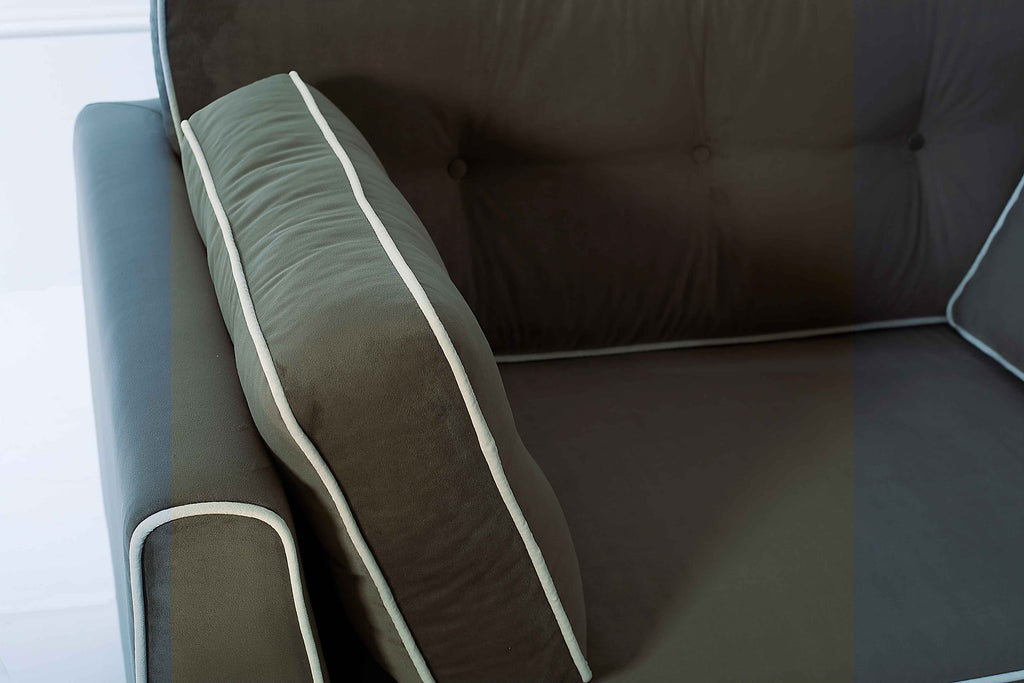 Rubeza Leo Collection 2 Seater Sofa - Iron Grey