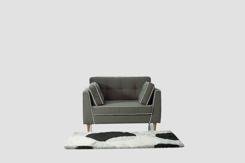 Rubeza Leo Collection 2 Seater Sofa - Iron Grey