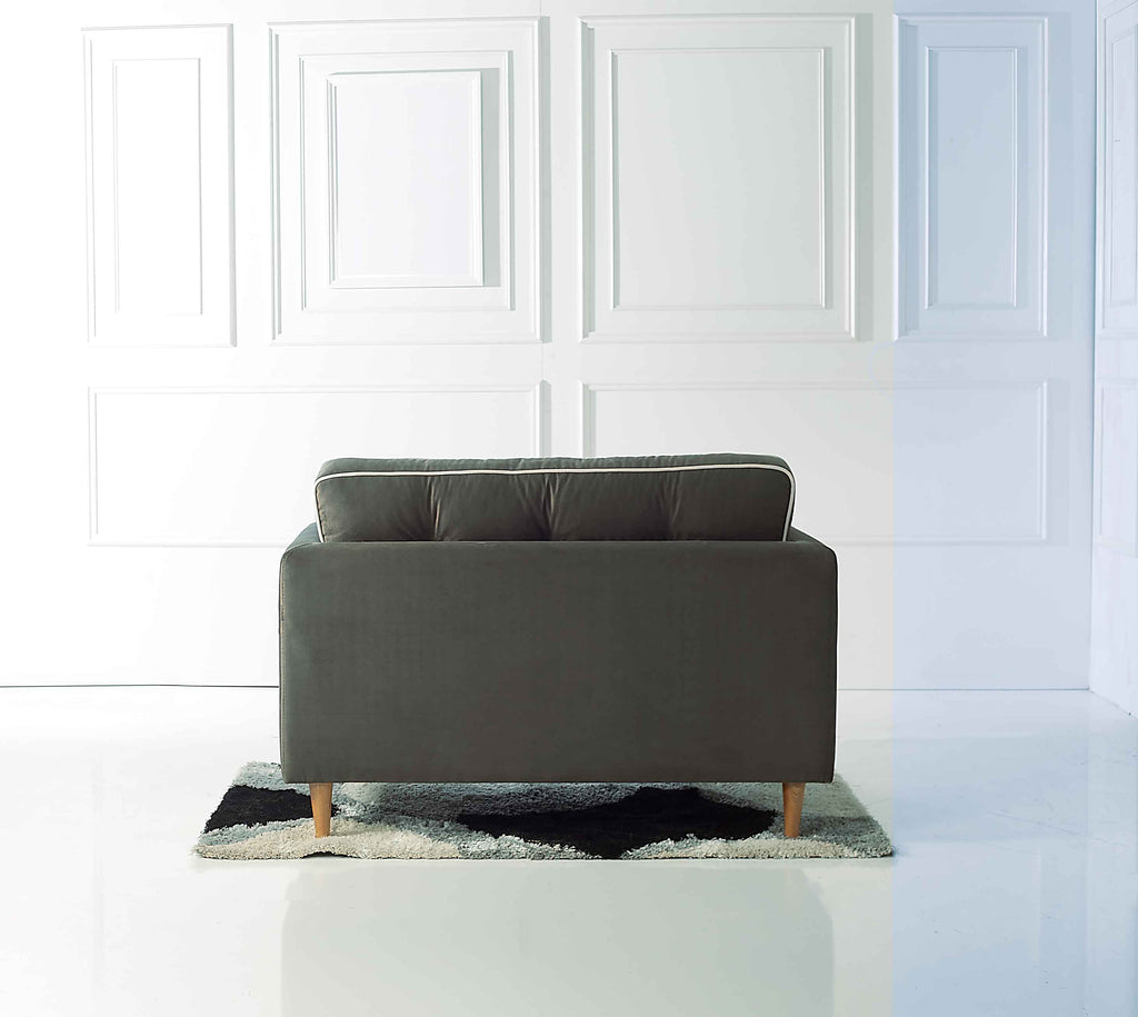 Rubeza Leo Collection 2 Seater Sofa - Iron Grey