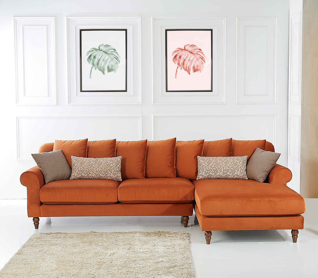 Rubeza Paula 2+Seater/Chaise - Burnt Orange