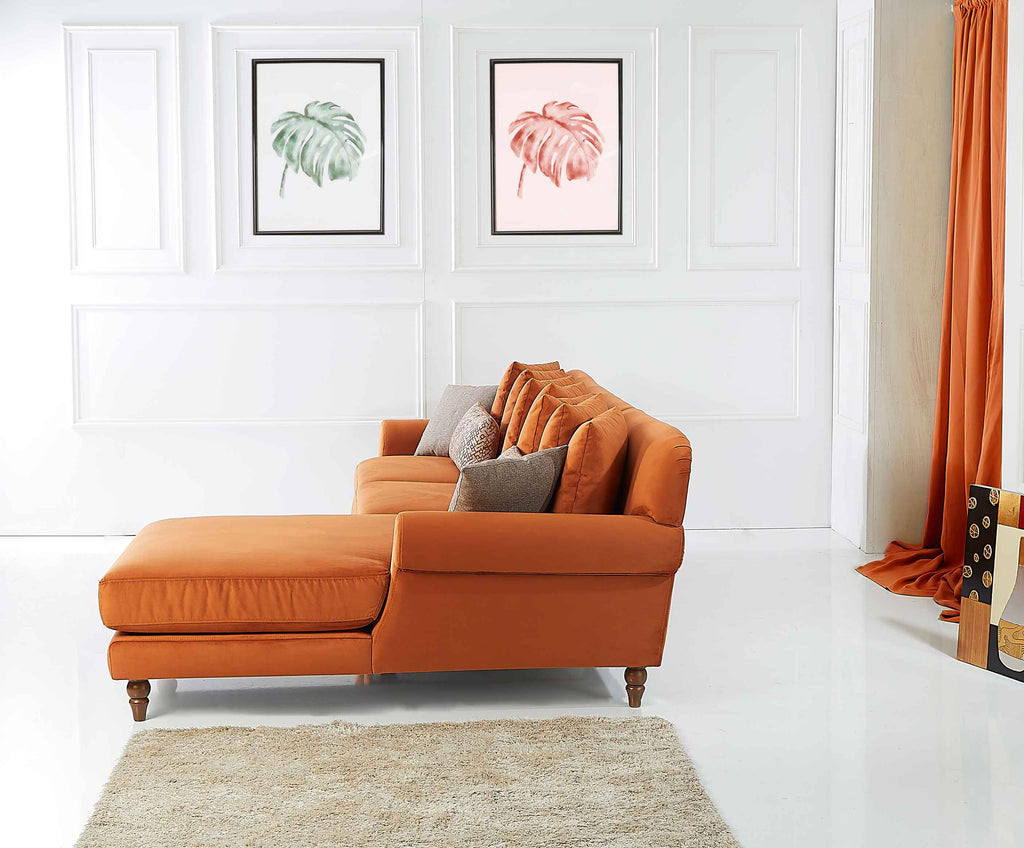 Rubeza Paula 2+Seater/Chaise - Burnt Orange