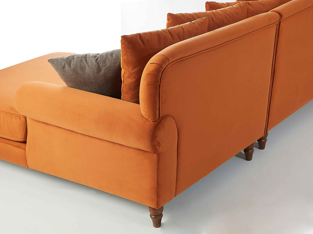 Rubeza Paula 2+Seater/Chaise - Burnt Orange