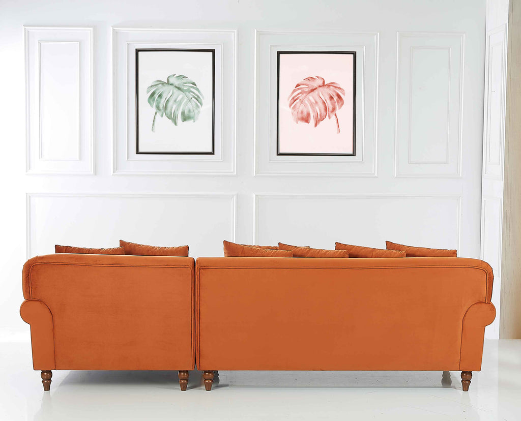 Rubeza Paula 2+Seater/Chaise - Burnt Orange