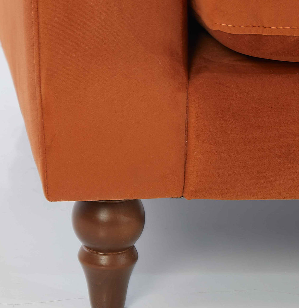 Rubeza Paula 2+Seater/Chaise - Burnt Orange