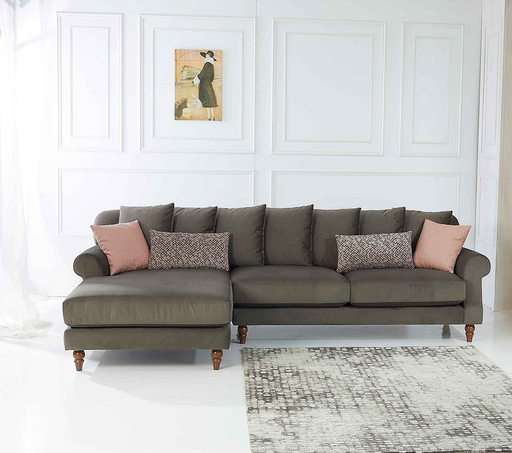 Rubeza Paula Chaise/2+Seater - Iron Grey