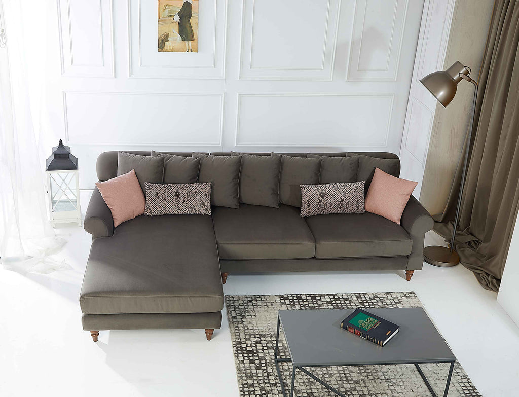 Rubeza Paula Chaise/2+Seater - Iron Grey