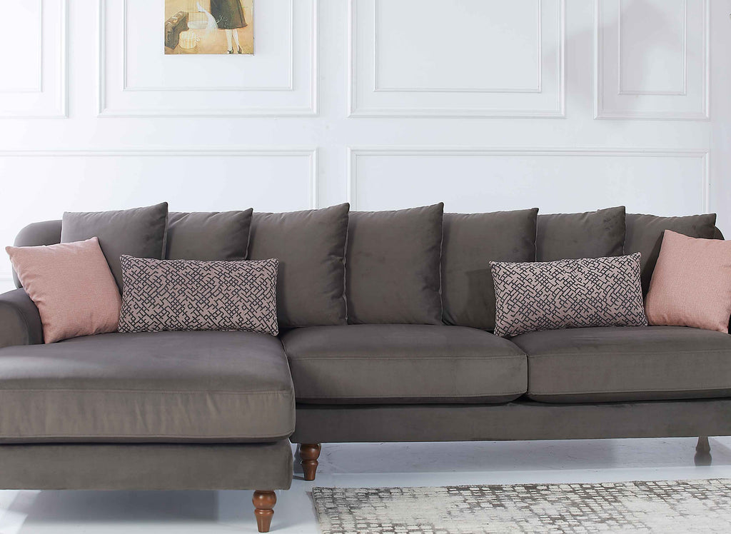 Rubeza Paula Chaise/2+Seater - Iron Grey