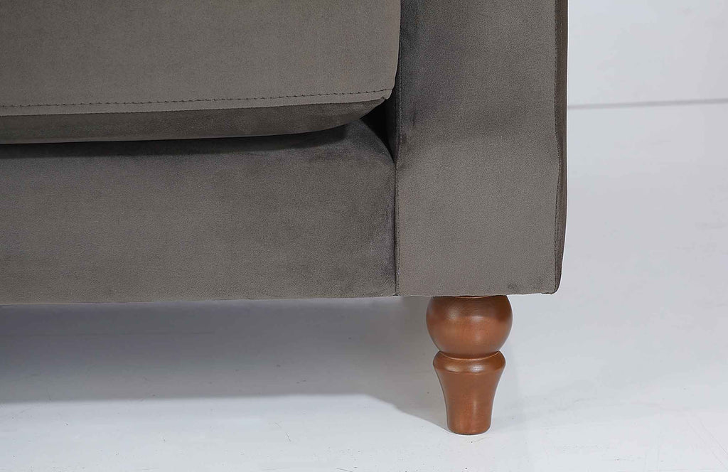 Rubeza Paula Chaise/2+Seater - Iron Grey