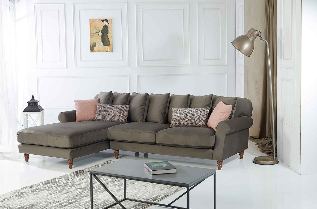 Rubeza Paula Chaise/2+Seater - Iron Grey