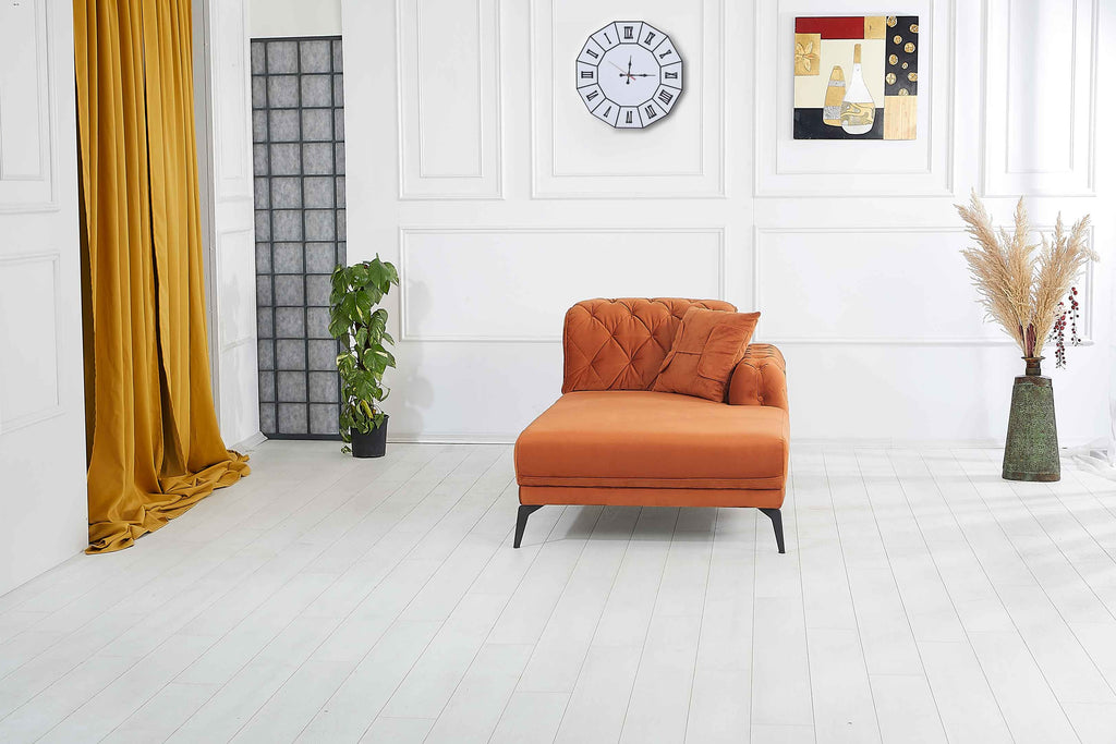 Rubeza Piera Right Hand Facing Corner Sofa - Burnt Orange