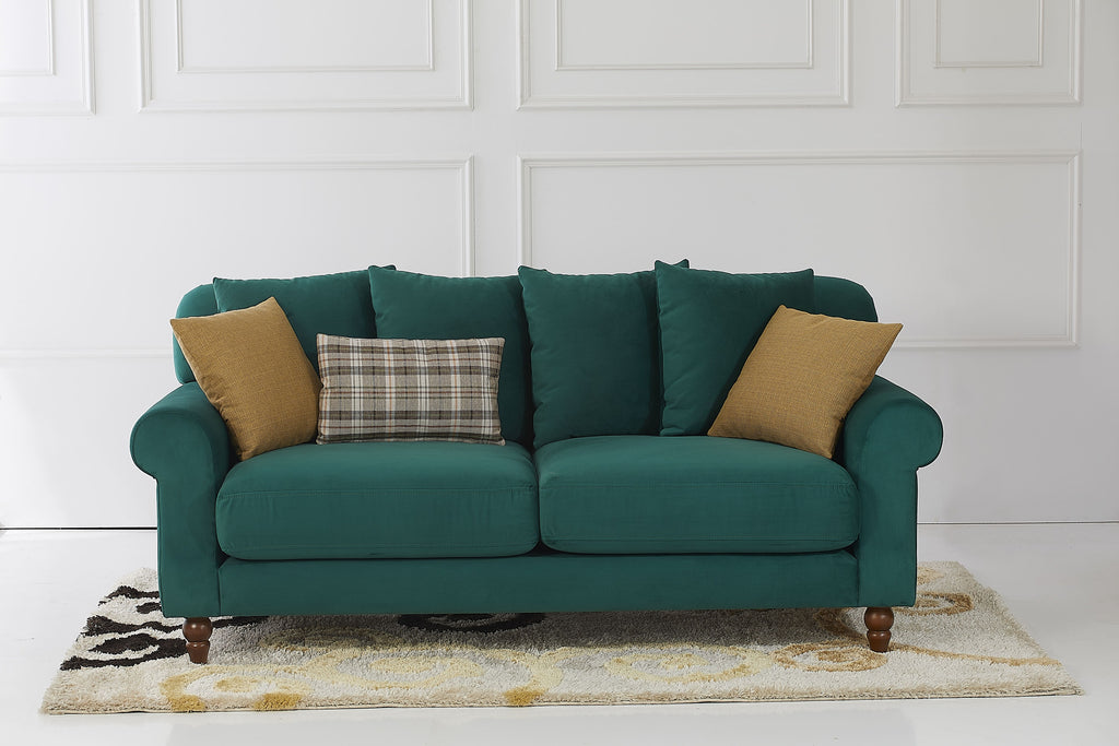 Rubeza Paula 2 Seater Sofa - Super Emerald Green