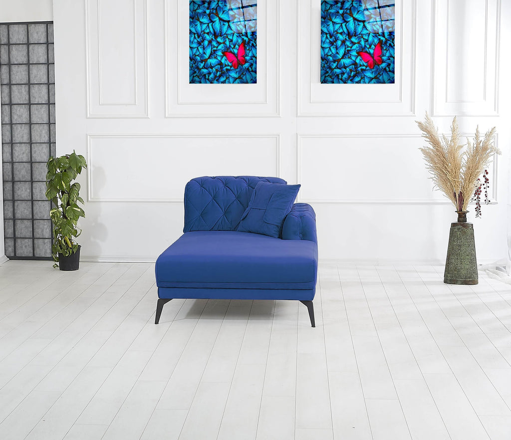 Rubeza Piera Right Hand Facing Corner Sofa - Indigo Blue