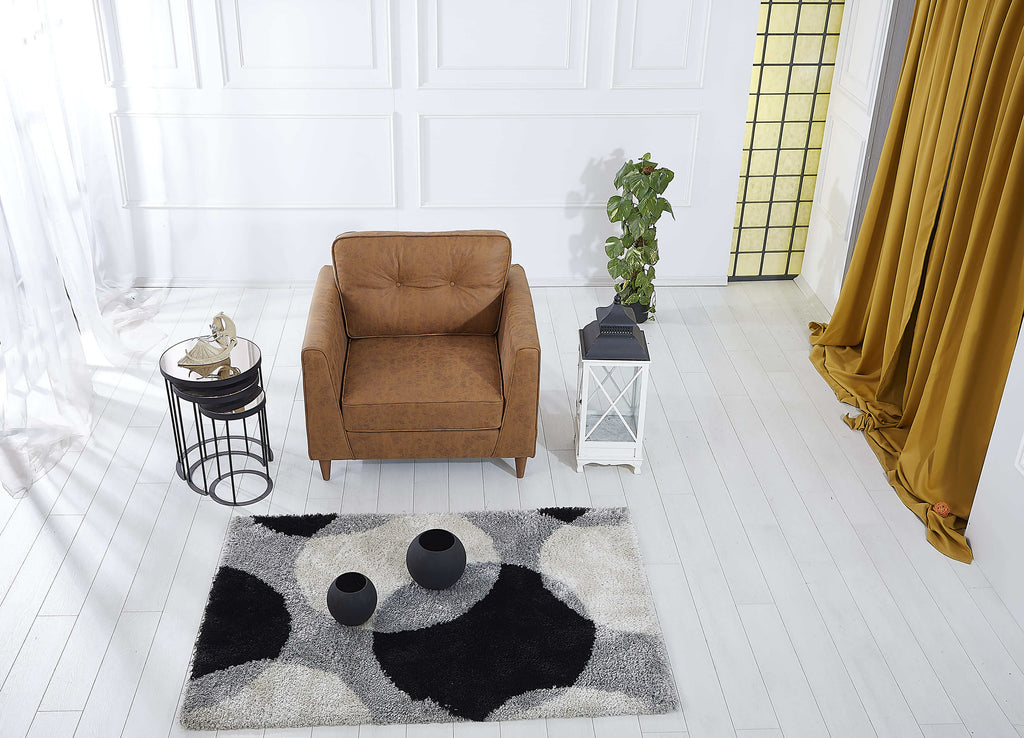 Rubeza Leo Collection Vegan Leather Armchair - Tan