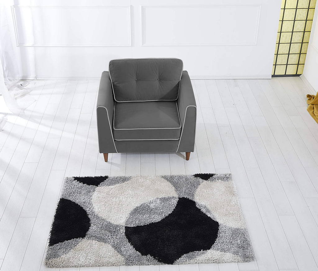 Rubeza Leo Collection Armchair - Iron Grey & White