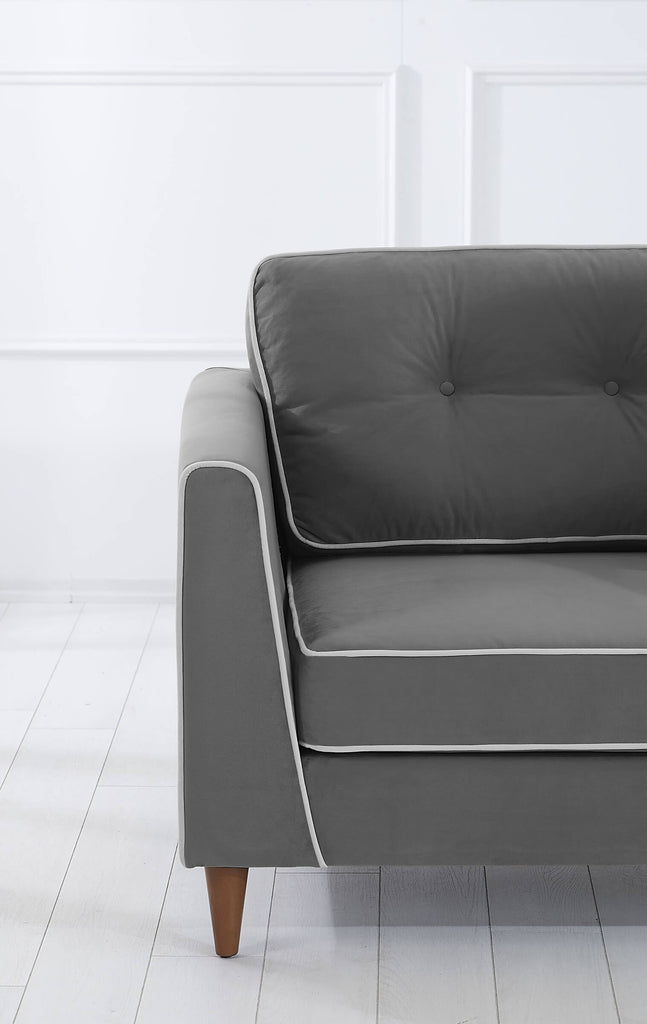 Rubeza Leo Collection Armchair - Iron Grey & White