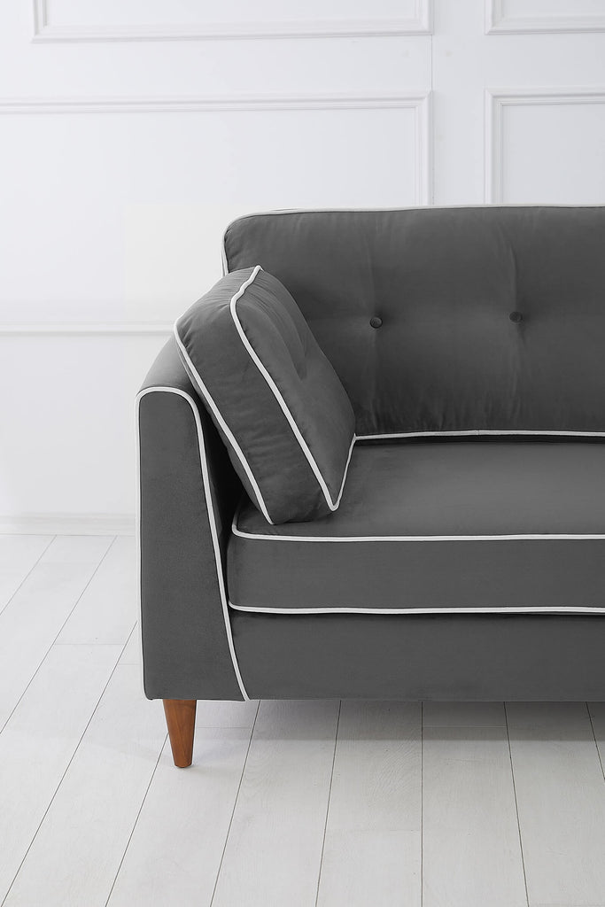 Rubeza Leo 3 Seater Sofa - Iron Grey