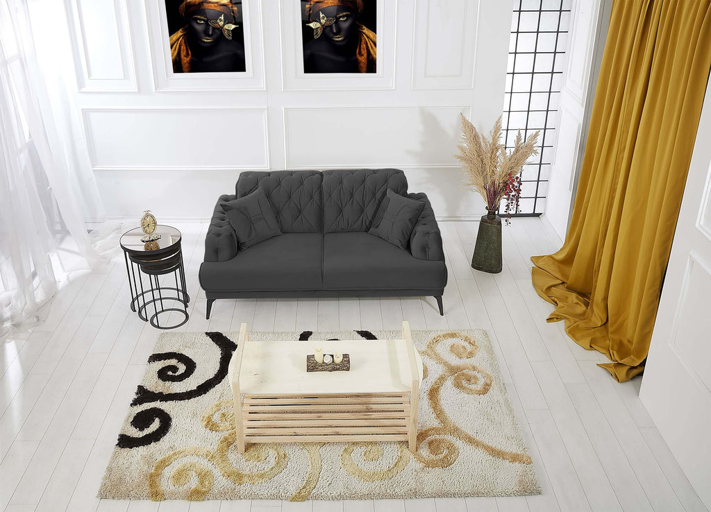Rubeza Piera 2 Seater Sofa - Iron Grey