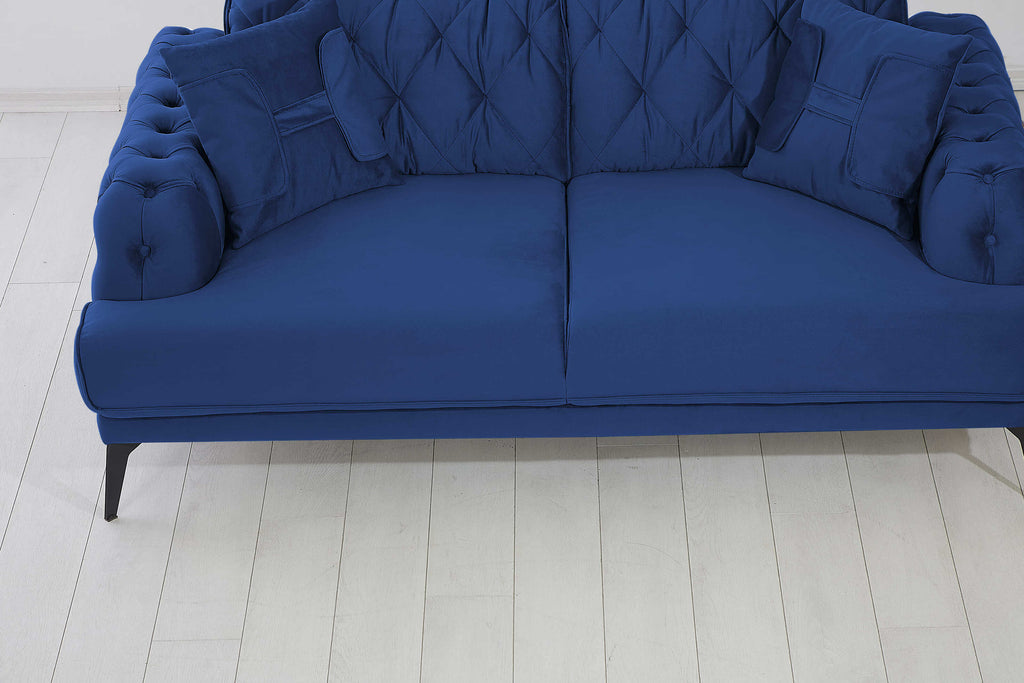 Rubeza Piera 2 Seater Sofa - Indigo Blue