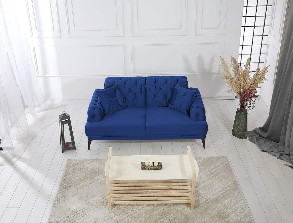 Rubeza Piera 2 Seater Sofa - Indigo Blue