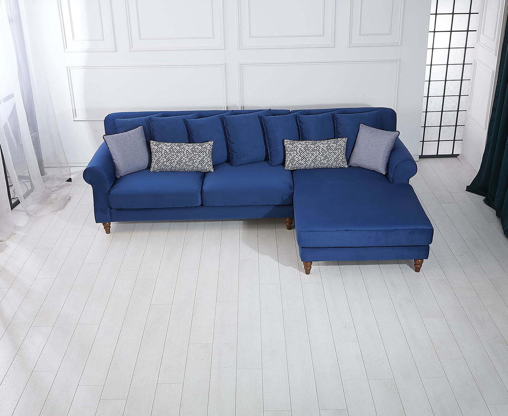 Rubeza Paula 2+Seater/Chaise - Indigo Blue