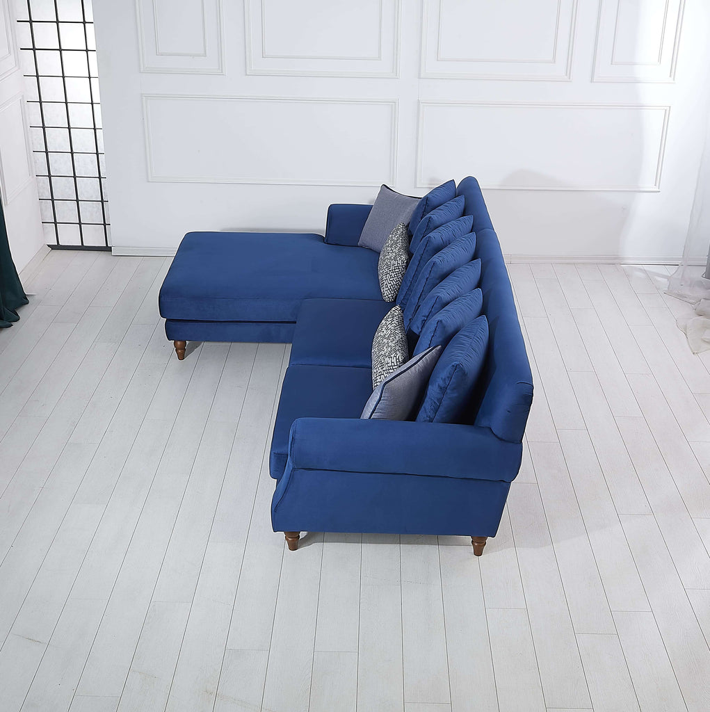 Rubeza Paula Chaise/2+Seater - Indigo Blue