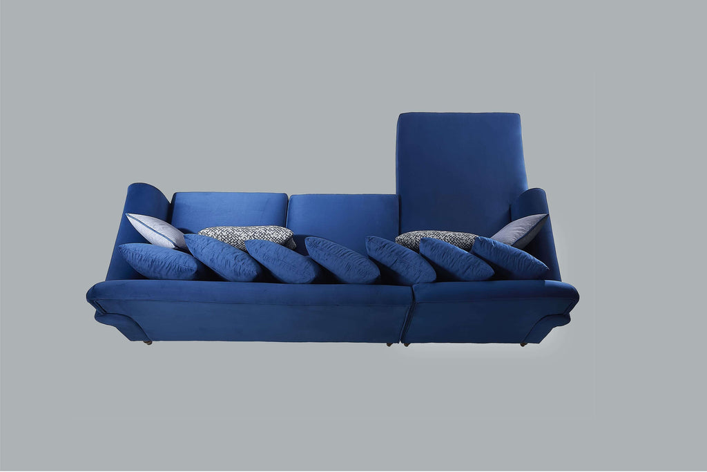 Rubeza Paula Chaise/2+Seater - Indigo Blue