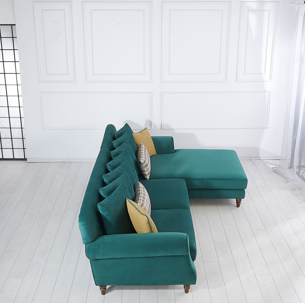 Rubeza Paula 2+Seater/Chaise - Super Emerald Green