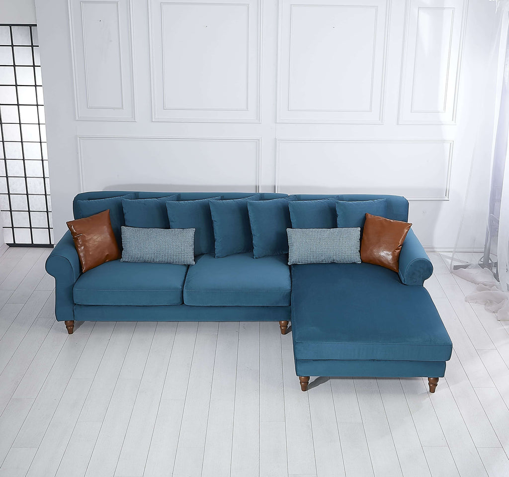 Rubeza Paula 2+Seater/Chaise - Ocean Green