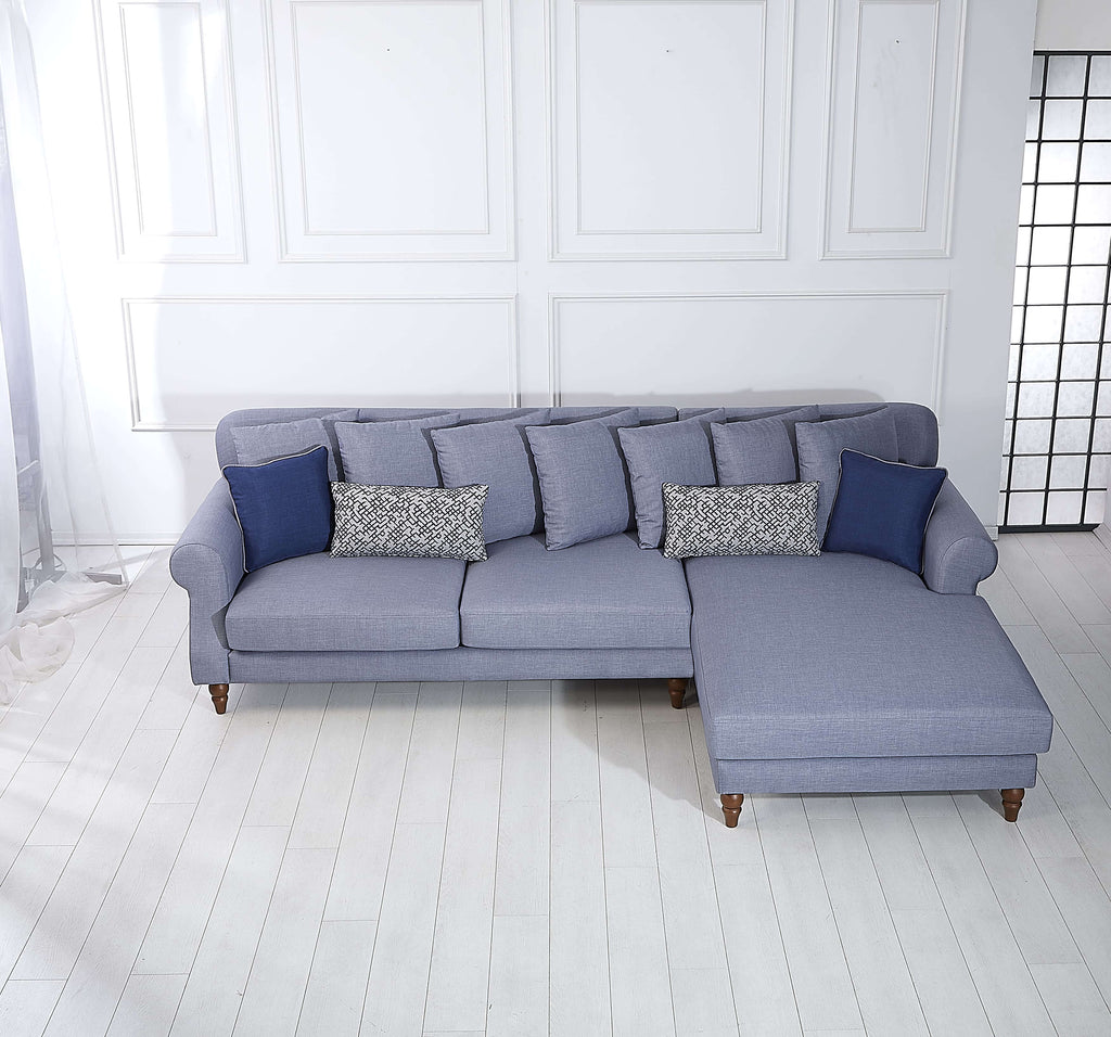 Rubeza Paula 2+Seater/Chaise - Steel Blue