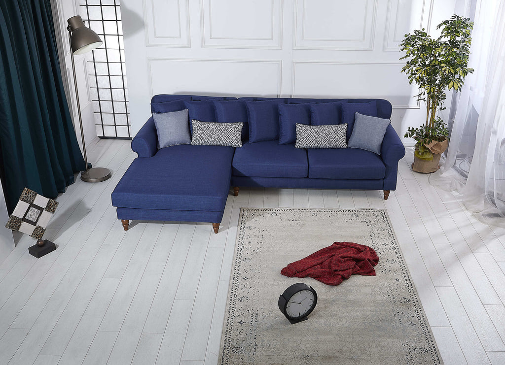 Rubeza Paula Chaise/2+Seater - Denim Blue