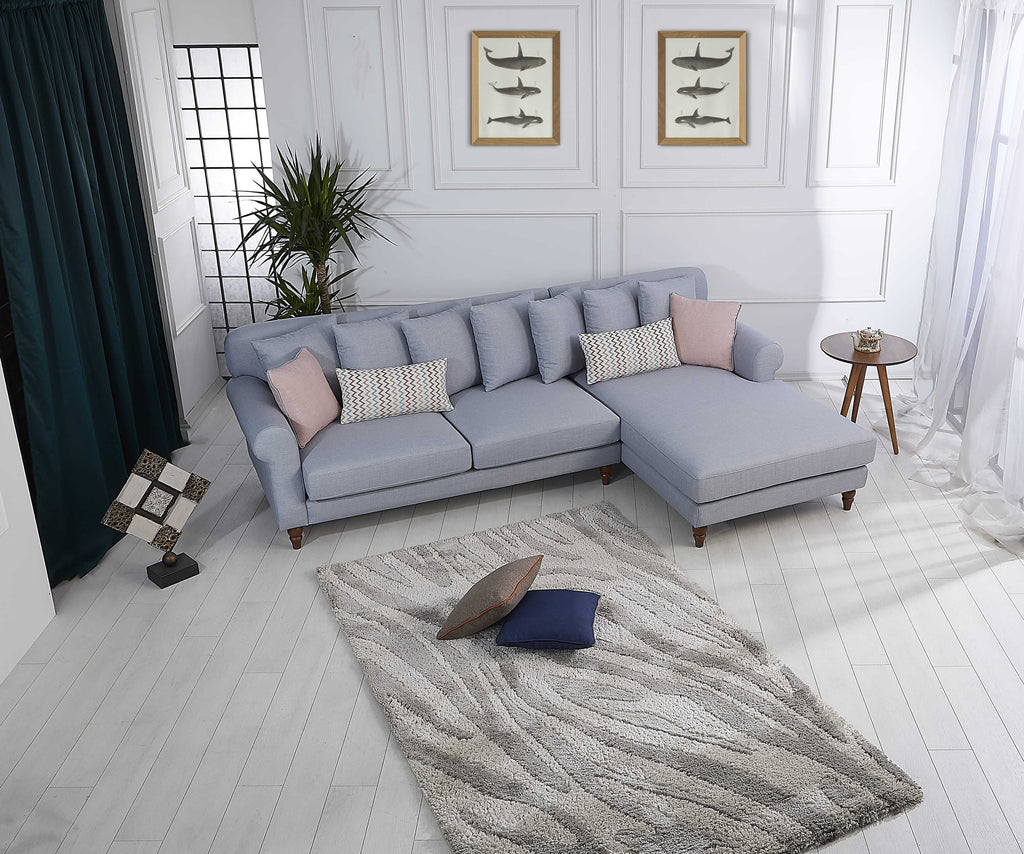 Rubeza Paula 2+Seater/Chaise - Cloud Grey