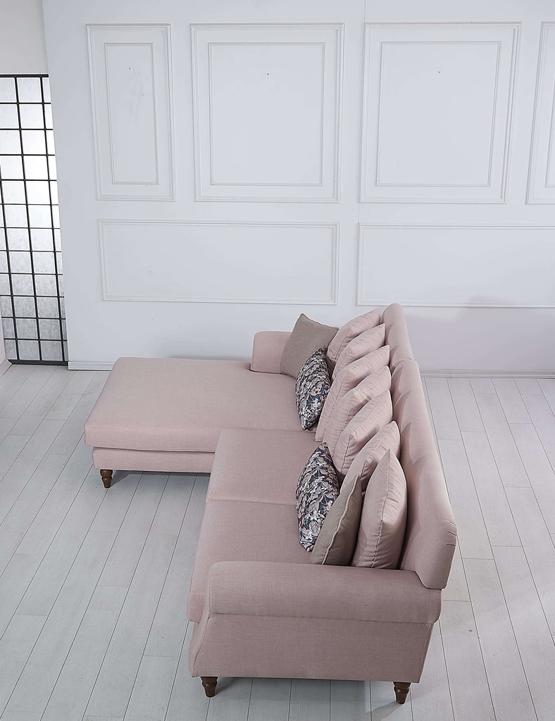 Rubeza Paula Chaise/2+Seater - Rose Water