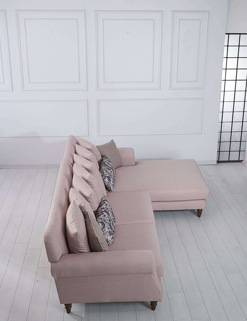 Rubeza Paula 2+Seater/Chaise - Rose Water