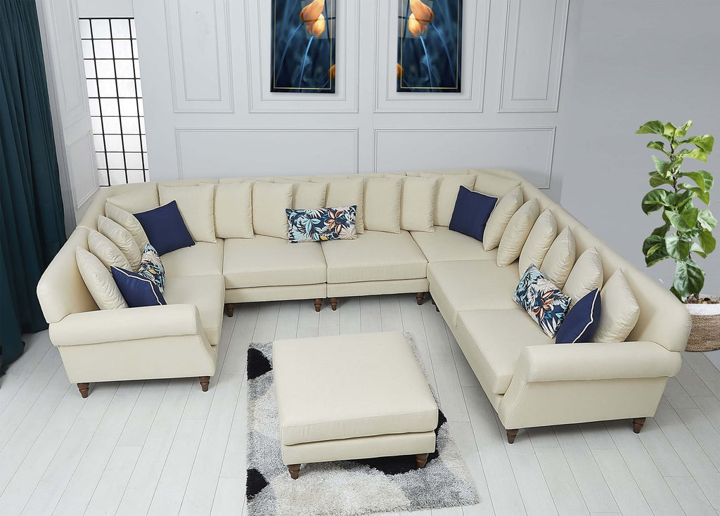 Rubeza Paula 1+Seater/Corner/Armless 1 Seater/Armless 1 Seater/Corner/2+Seater  - Daisy White
