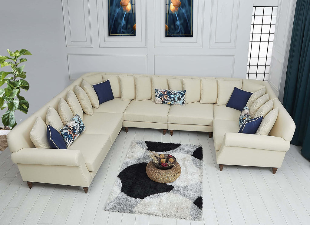 Rubeza Paula 2+Seater/Corner/Armless 1 Seater/Armless 1 Seater/Corner/ 1+Seater - Daisy White