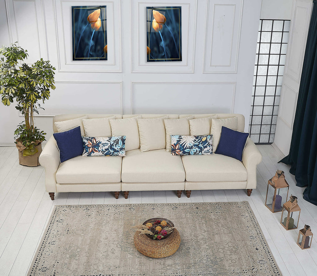 Rubeza Paula 1+Seater/Armless 1 Seater/1+Seater - Daisy White