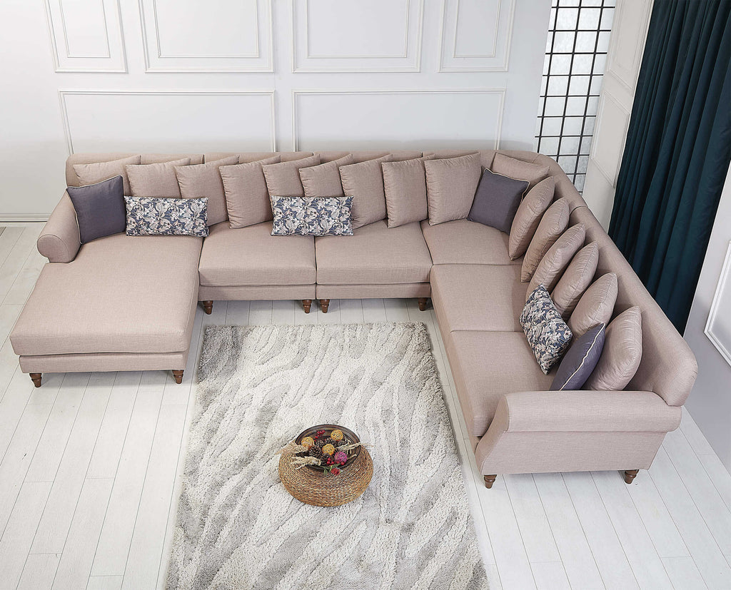 Rubeza Paula Chaise/Armless 1 Seater/Armless 1 Seater/Corner/2+Seater - Tortilla Brown
