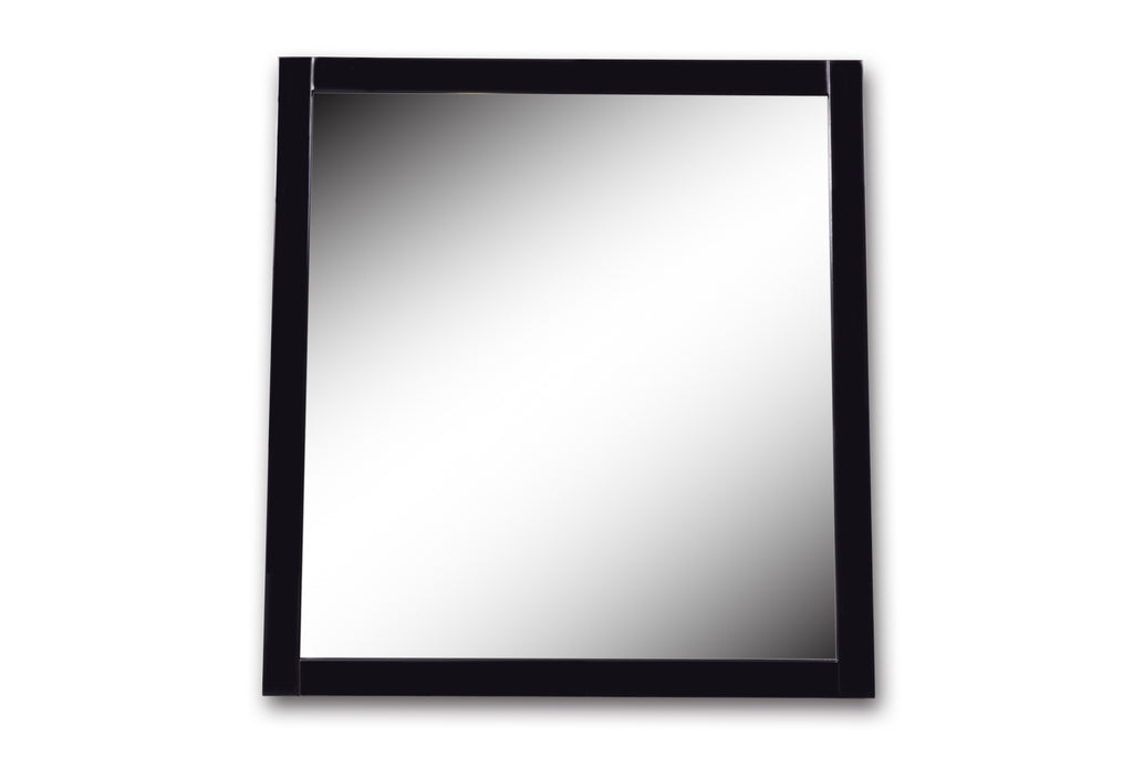 Rubeza Fabien 30'' Black Framed Mirror
