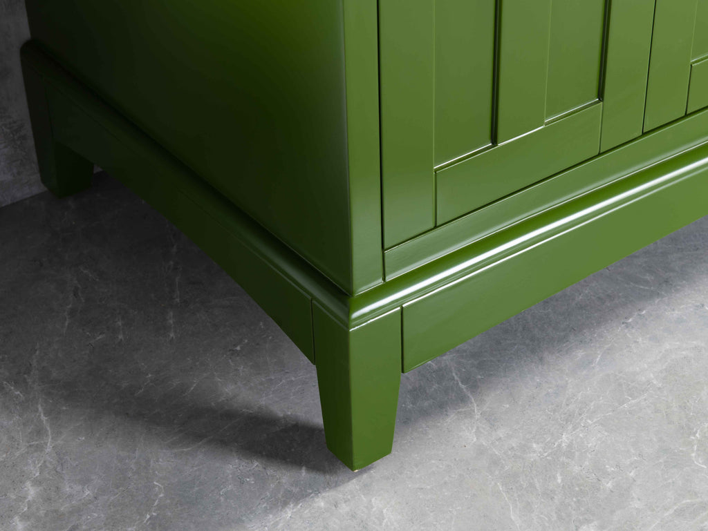 Rubeza 1500mm Pergamum Vanity Unit with Calacatta Quartz Top - Grass Green & Gold