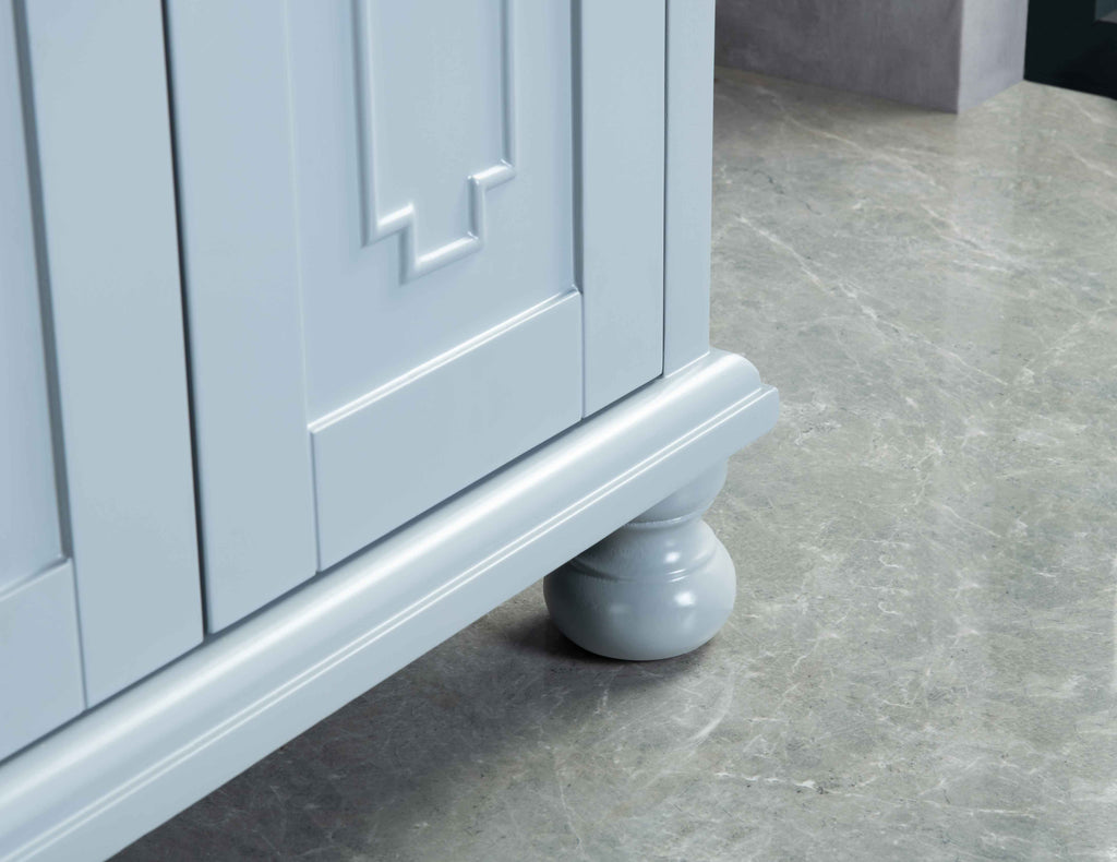 Rubeza 1500mm Didim Vanity Unit with Calacatta Quartz Top - Light Grey & Chrome