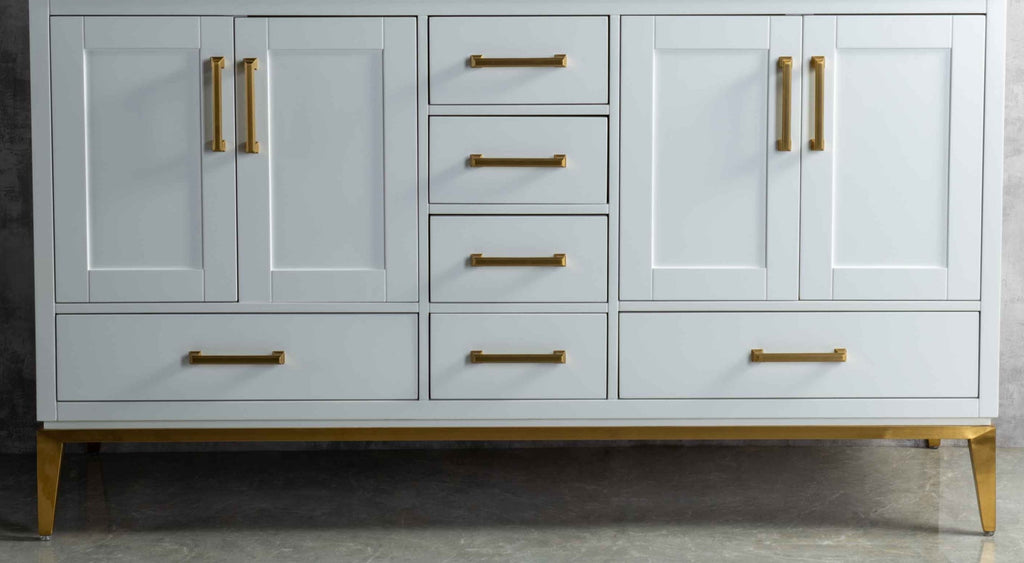 Rubeza 1500mm Anatolia Sideboard with Quartz Top - White & Gold