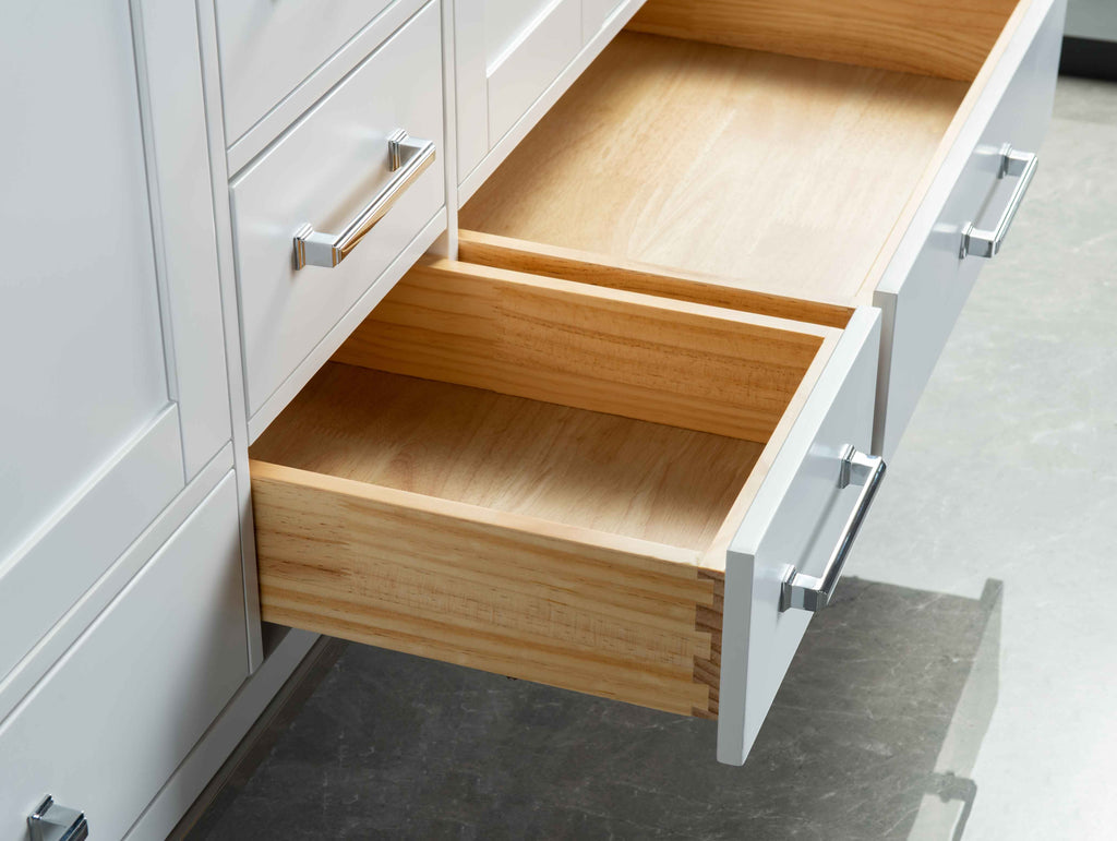 Rubeza Anatolia 1500mm Kitchen Island & Breakfast Bar with Calacatta Quartz Top - White & Chrome