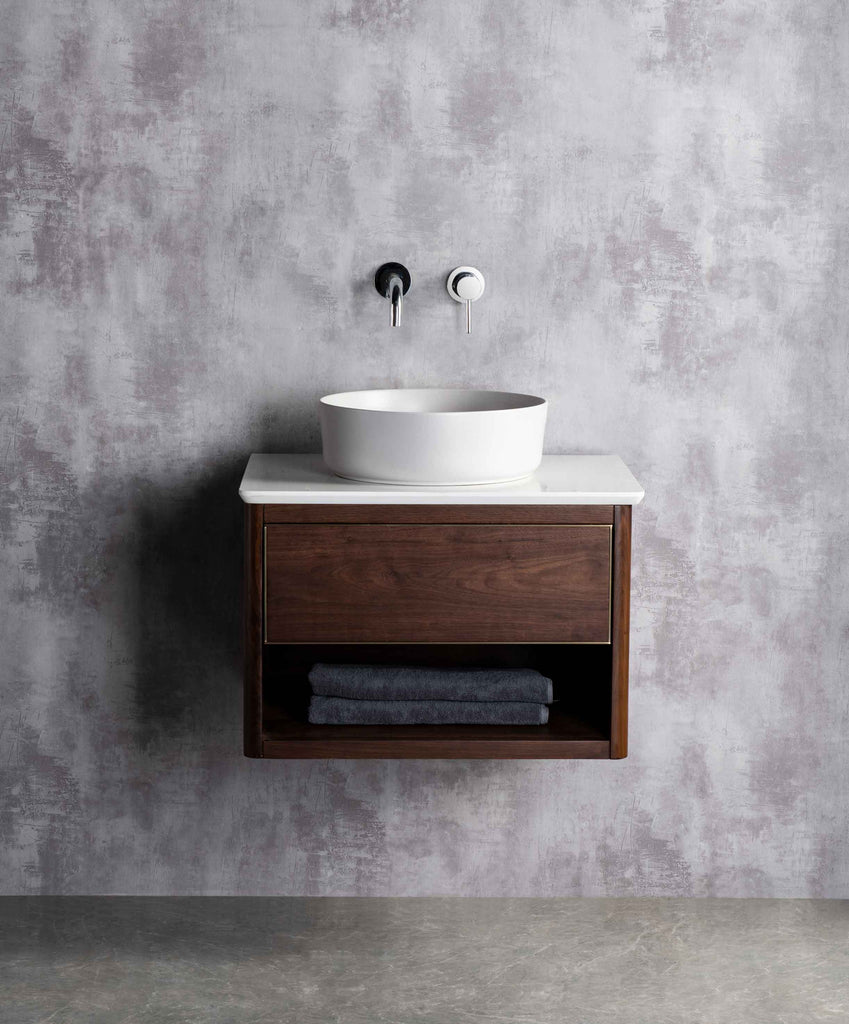 Rubeza 900mm Mauna Wall Hung Vanity Unit - Wood Veneer