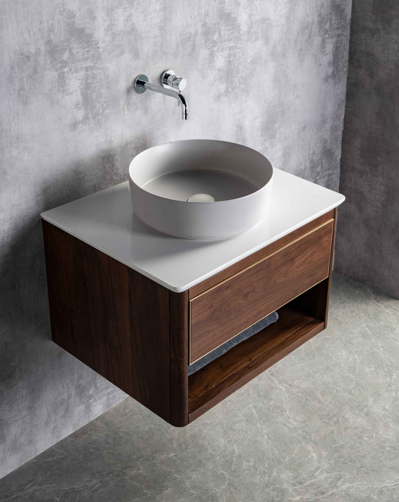 Rubeza 900mm Mauna Wall Hung Vanity Unit - Wood Veneer