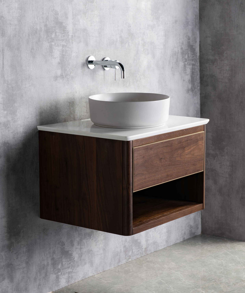 Rubeza 900mm Mauna Wall Hung Vanity Unit - Wood Veneer
