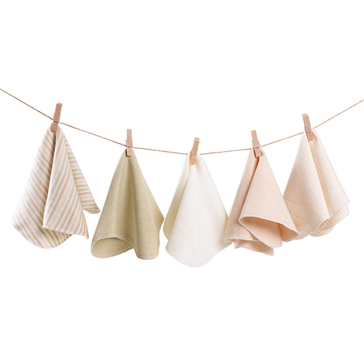 100% Organic Cotton Wash Cloths 5 pack for Face & Body - Baby