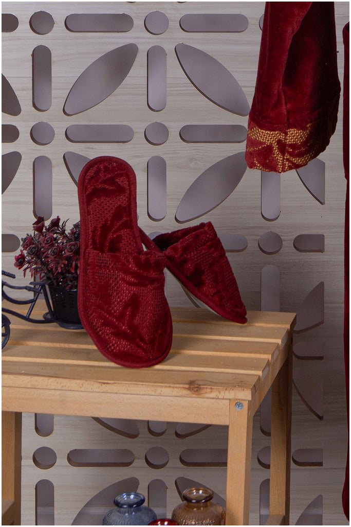 Lambeth Collection Jacquard Velvet Bathrobe | Slippers