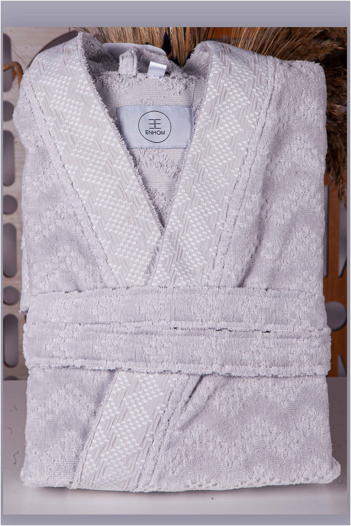 Clarence Collection Jacquard Velvet Bathrobe | Slippers