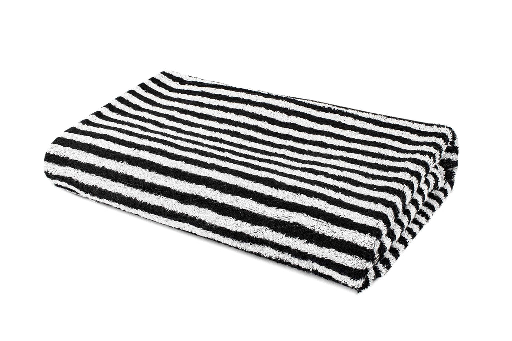 Tyne Collection Cotton Bath Towel - Black & Striped